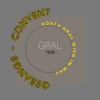 Logo für Gesangsconvent bei Gral Wien in Weiss-Schwarz-Gold auf grauem Hintergrund