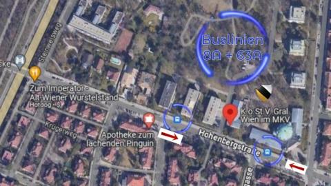 Buslinien zur Hohenbergstraße 42a Buslinien zur Hohenbergstraße 42a