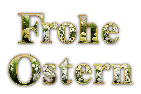 Schriftzug Frohe Ostern