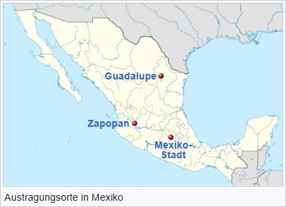 WM2026 Spielorte in Mexico (Wikipedia)