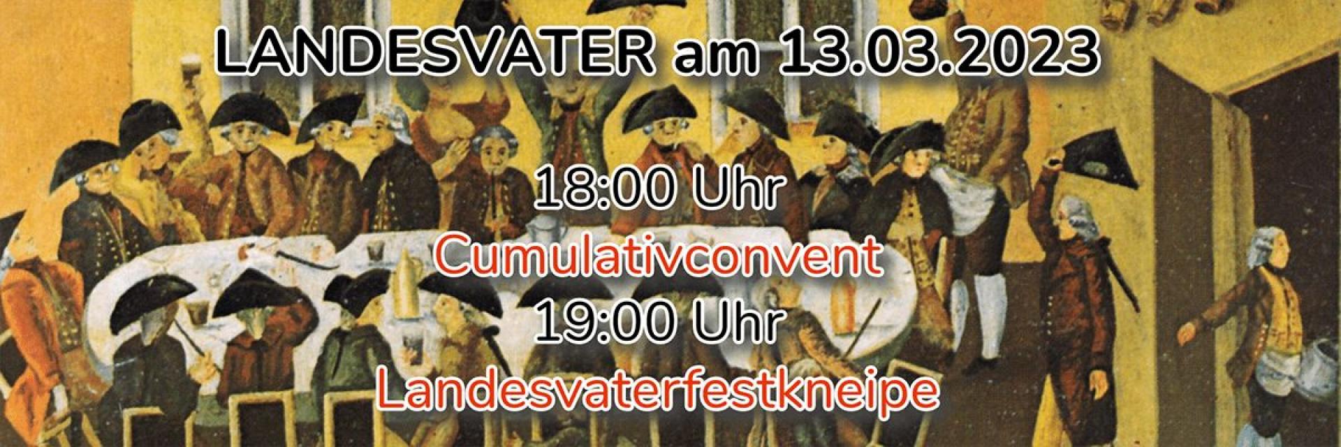 Landesvater für Joseph II. mit "munteren Studenten" historische Landesvaterszene um 1788