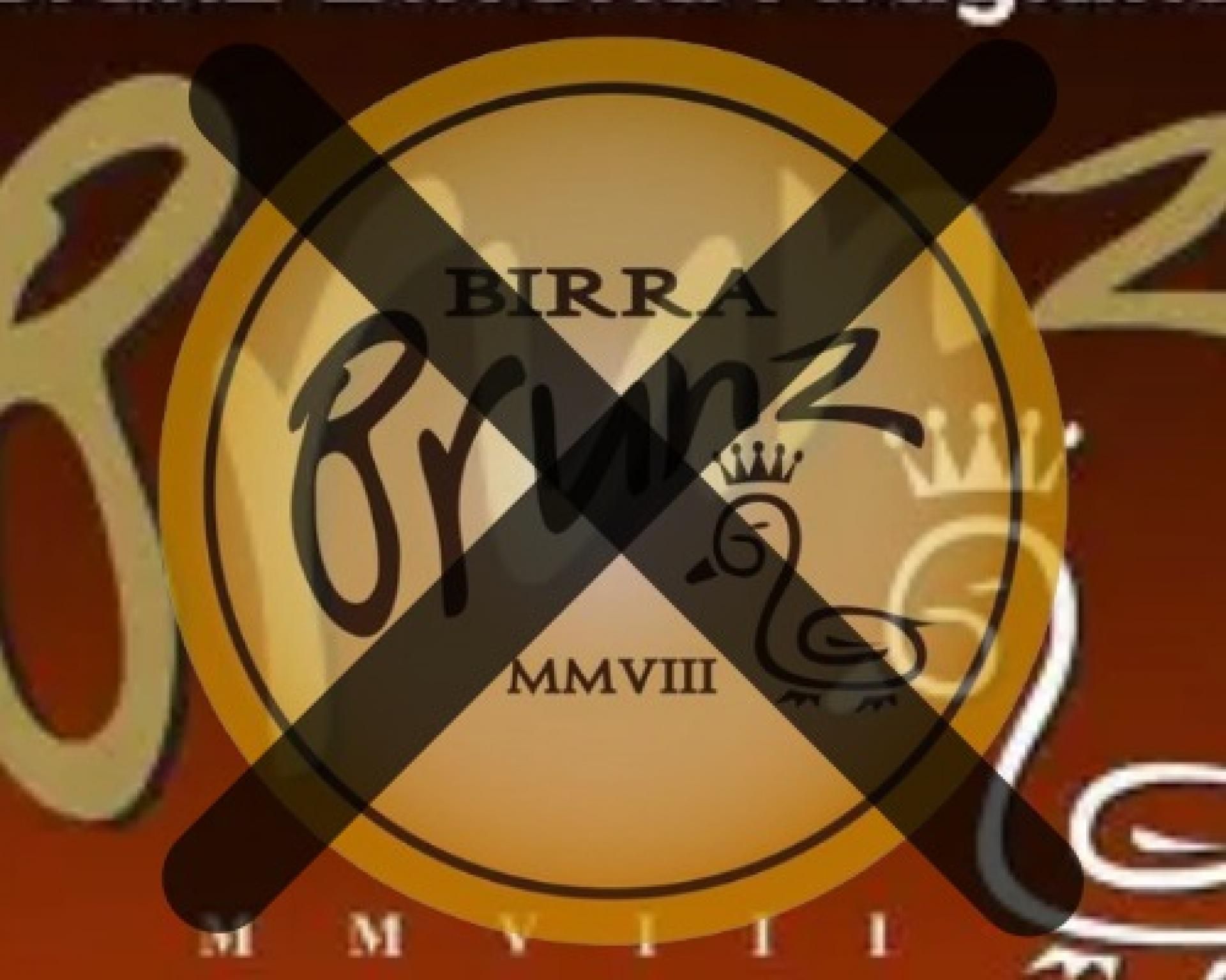 Schriftzug Birra Bunz und eine kleine Ente als Logo der Brauerei in Vinci bei Florenz
